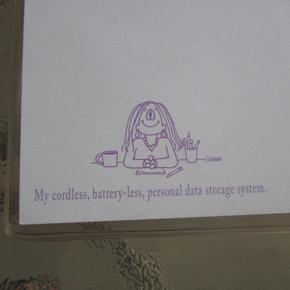 Vintage 1982 CATHY GUISEWITE Comic Plastic Note Pad Cover Case - Picture 3 of 4